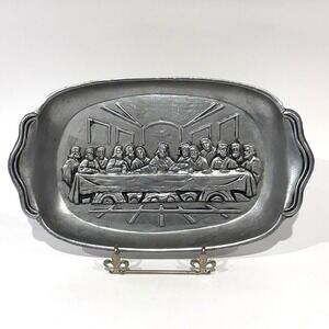 Sexton‎ 1972 USA No 5030 The Lords Supper Silver Pewter Bread Serving Dish